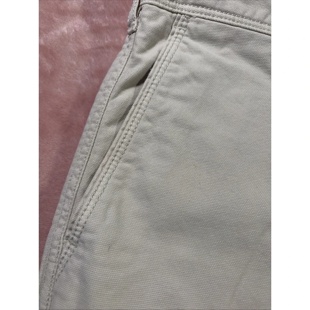 Peter Millar Chino Shorts Mens 38 Khaki Tan Flat Front Cotton Blend. Canvas.